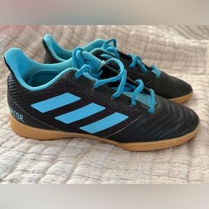 Adidas Kids Black and Blue Sneakers